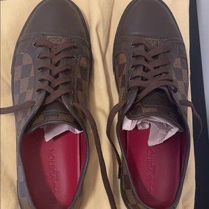 Brown checkered LV bowler shoe womans size 38&1/2